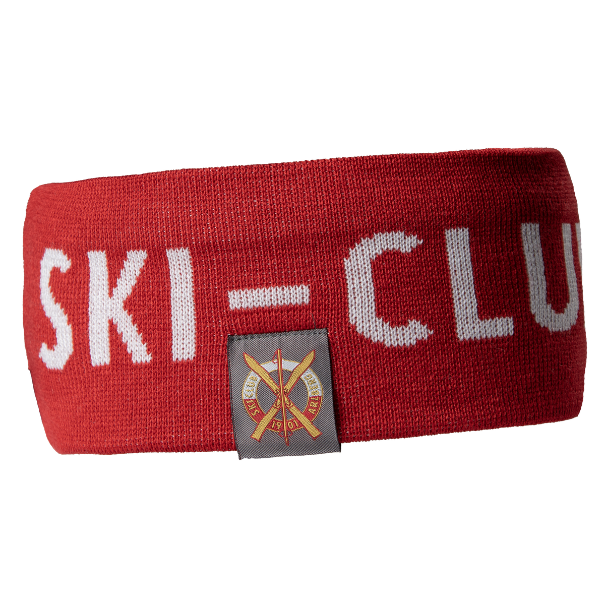 Strickstirnband rot Ski-Club Arlberg